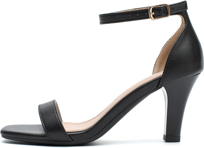 Women’s Block Heel Sandals Open Toe Strappy Ankle Strap