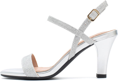 Women’s Strappy Block Heel Sandals Square Open Toe