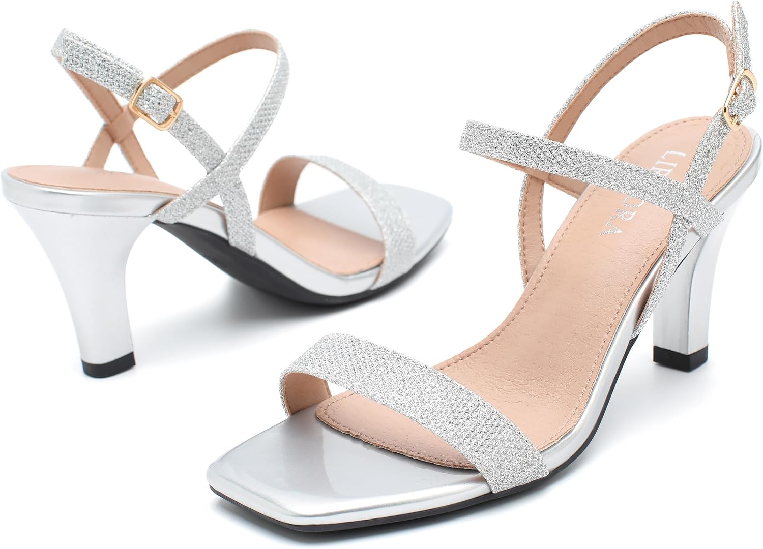 Women’s Strappy Block Heel Sandals Square Open Toe