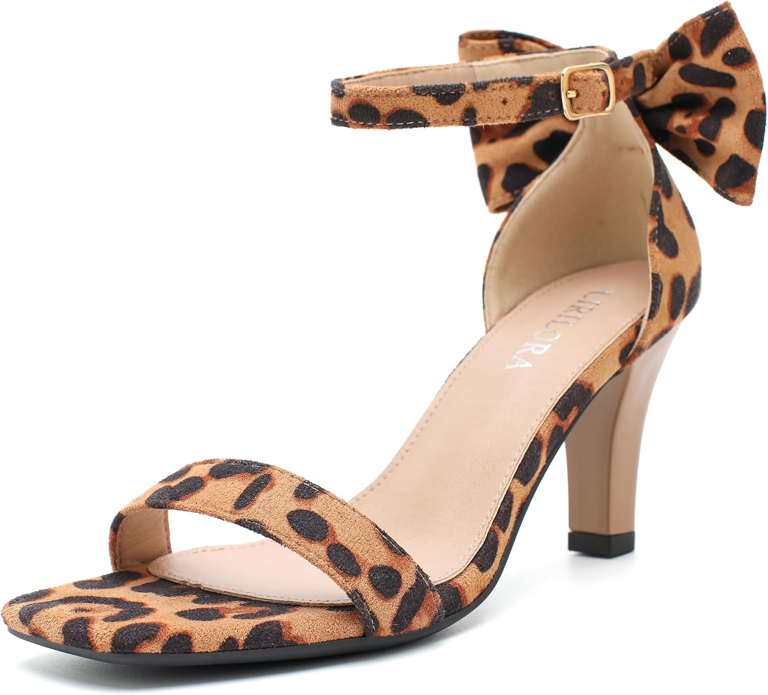 Women’s Strappy Bow Heeled Sandals – Open Toe Dress Shoes