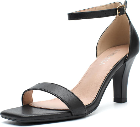 Women’s Block Heel Sandals Open Toe Strappy Ankle Strap
