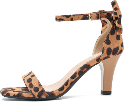 Women’s Strappy Bow Heeled Sandals – Open Toe Dress Shoes